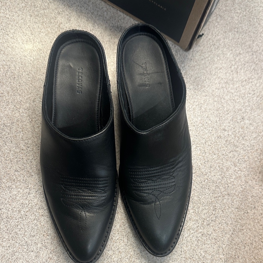Womens Tecovas Black Leather Sophie Booties - Picture 5 of 11